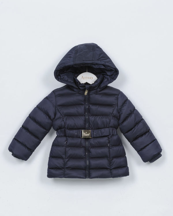 Picture of W23105 - GIRLS HIGH QUALITY HOODED PUFFED JACKET